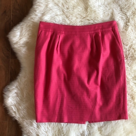 Banana Republic Pink Woven Textured Pencil Skirt - Picture 1 of 6